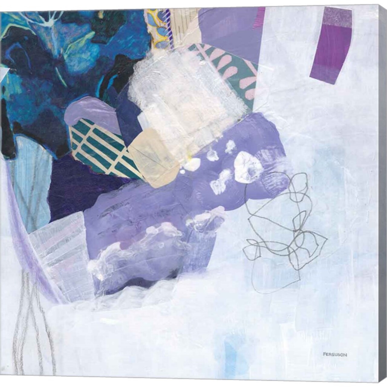 Abstract Layers II by Kathy Ferguson 24" x 24" Canvas Wall Art